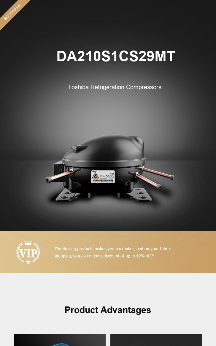 Toshiba Compressor DA210S1CS29MT, technical parameters pdf, structure diagram